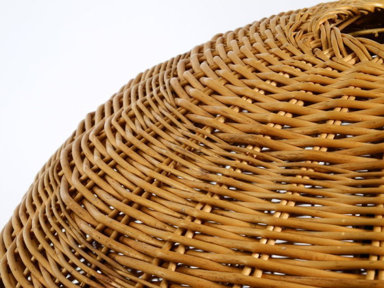 Image 1 of Lámpara colgante XXL original de ratán con forma de bola, muy rara | Moderna de mediados de siglo | Ø 66 cm | 26"