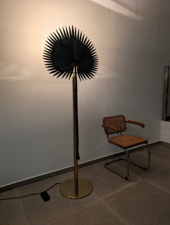 Lampadaire Valenti Fan Palm en Bronze et Laiton, années 1970 – Brass (photo 3 of 16)