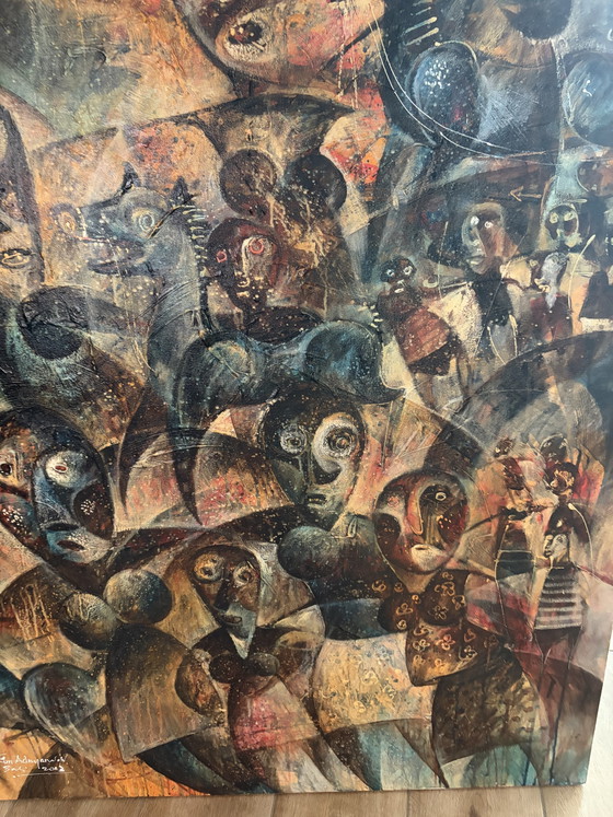 Gemälde Kun Adnyana „Komunitas Purba“ – Kunst, Canvas (photo 2 of 10)