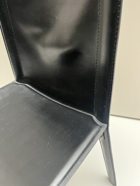 Image 1 of Willy Rizzo For Cidue Saddle Leather Chairs (2 Or 4 Pieces)