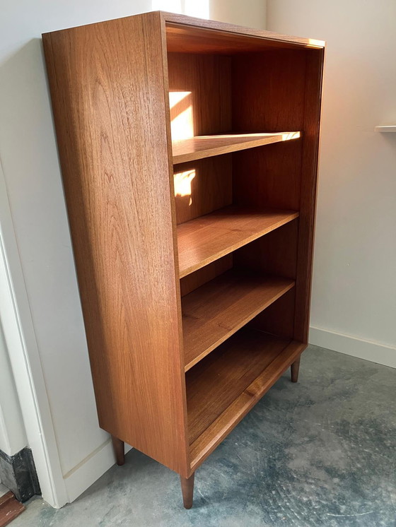 Image 1 of Vintage teak bookcase on legs (1950s-1960s style)