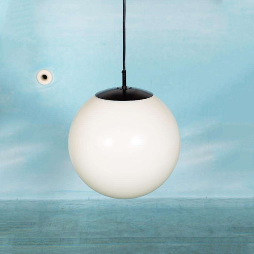 Lampe globe XL de l'ère spatiale Raak 70s, suspension globe minimaliste