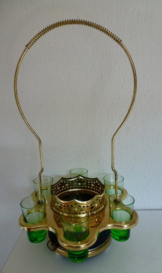 Image 1 of Giostra musicale con 6 bicchieri, con manico (bottiglia per decorazione).