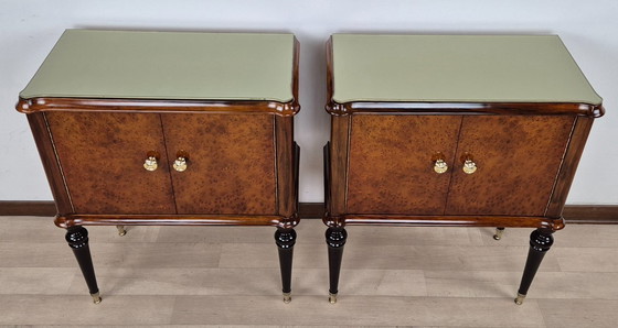 Image 1 of Art Deco bedside tables from the Marche region