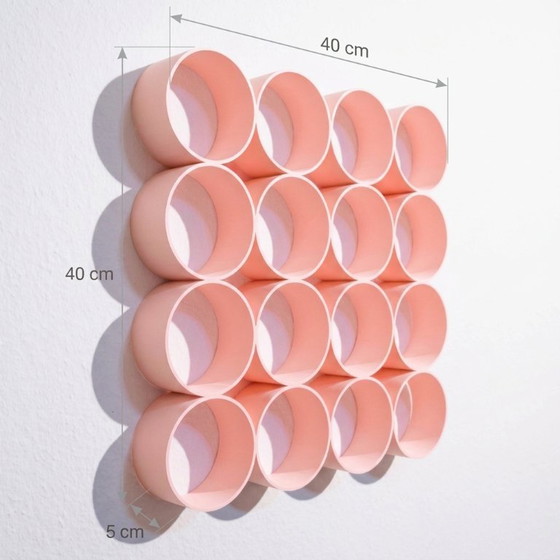 Space Age Panel | 3D Wall Art | Candy Bundle | Wall decoration Midcentury Pink Mint Green Wall Shelf Living (photo 9 of 13)