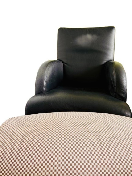 Image 1 of Designfauteuil "Oriente" + voetenbank