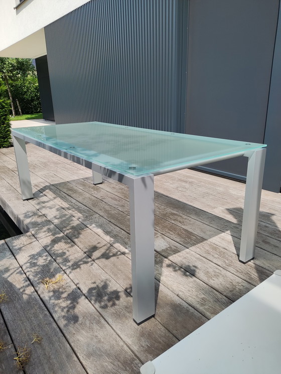Image 1 of Dining table Arco Graphic 210 x 90 CM alu/glass