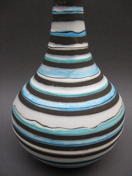 Image 1 of Raro vaso a bottiglia di grandi dimensioni di Roger Capron circa 1955