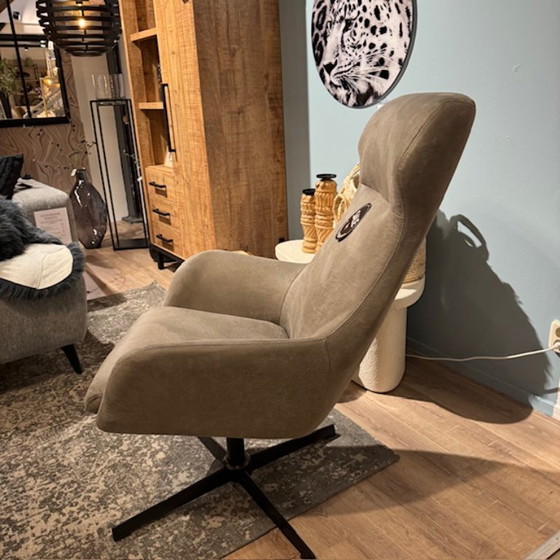 Image 1 of Vicenzo Drehsessel aus Mikroleder, Grau - Pronto Living