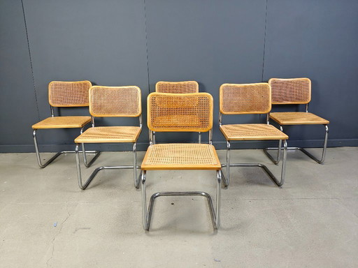 Vintage italian cantilever dining chairs, 1970s 