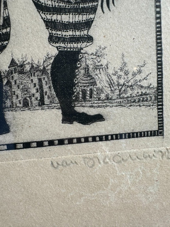 Image 1 of 1x Rare, Signed Etching by Hans van Draanen (1972) | Early Épreuve d'Artiste | Exclusive Graphic Art