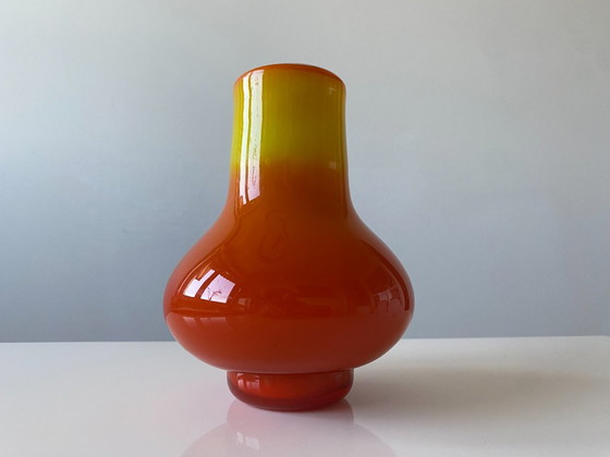 Vintage Yugoslav Art Glass Vase Attributed to Dragan Drobnjak, 1970s – Prokuplje Glassworks (9. Oktobar) (photo 4 of 9)