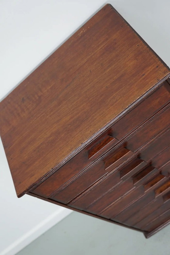 Image 1 of French Art Deco Mahogany Apothecary/Filing Cabinet, Circa 1920