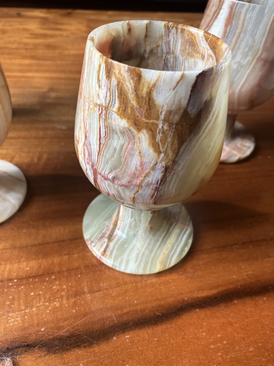 4 atemberaubende Onyx-Weingläser! – Gläser & Karaffe, Stone (photo 4 of 6)