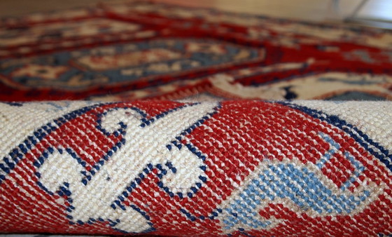 Image 1 of Tappeto kazako caucasico vintage fatto a mano, 122 cm x 185 cm, anni '70 - 1C521