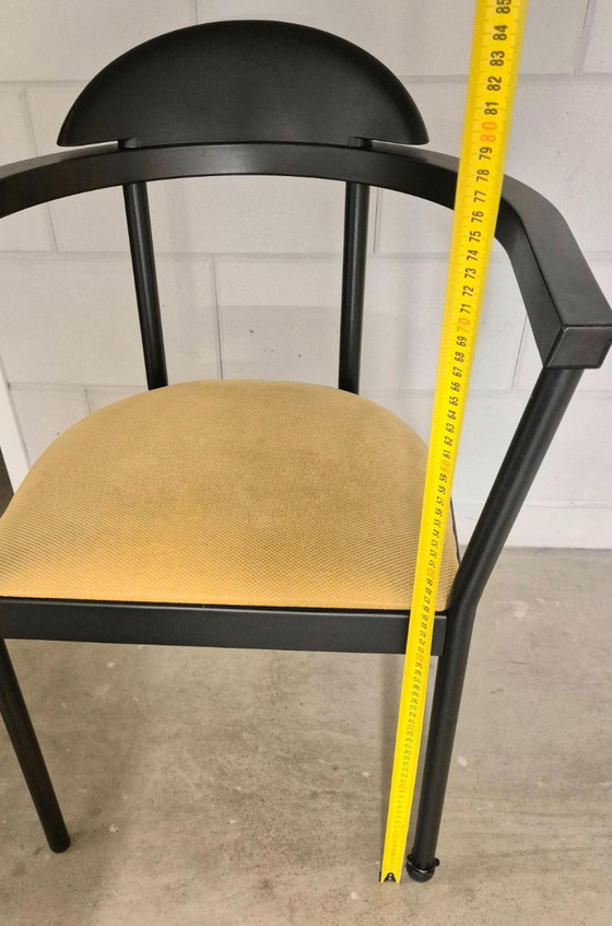 Rare IKEA Kaaro set of 5 armchairs with yellow fabric cushions, from90's.. – Stoelen / fauteuils, Textile (photo 12 of 16)