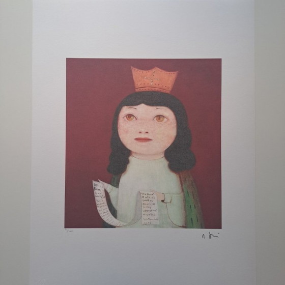 Image 1 of Naar Nara Yoshitomo, koningin Tamar, naar Niko Pirosmani, jaren negentig, litho in beperkte oplage