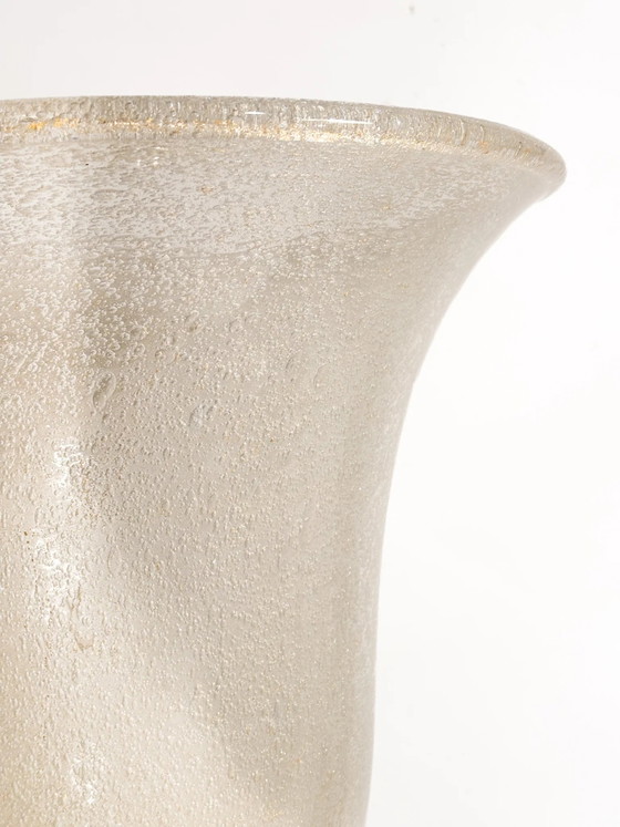 1950s Gilded Pulegoso Murano Glass Vase – Gold (photo 11 of 13)