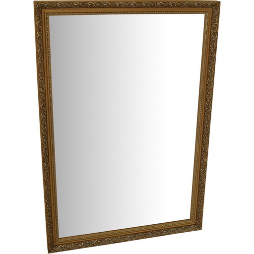 Vintage wall mirror with wooden frame, Czechoslovakia 1960s