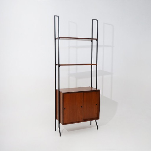 Modulares Bücherregal mit Metallstützen von Amma Torino, 1960er Jahre – boekenkasten