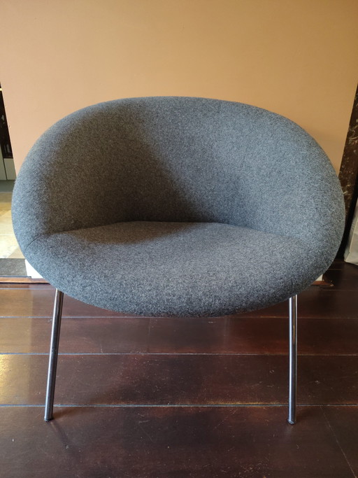 Grey Armchair Walter Knoll 369 – fauteuils, Metal, Wool