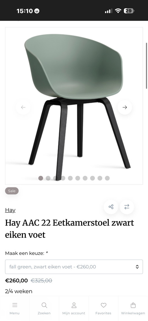 2x AAC22 Hay eetkamerstoelen 
