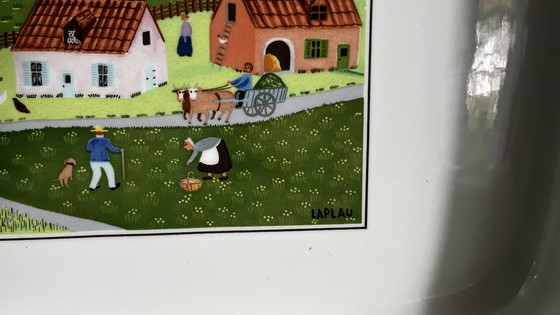 Image 1 of Boch & Villeroy di Laplau, dipinto naif su porcellana.