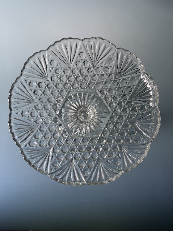 Image 1 of Verreries de Scailmont - Große Schale auf einem Fuß. Circa 1930er Jahre