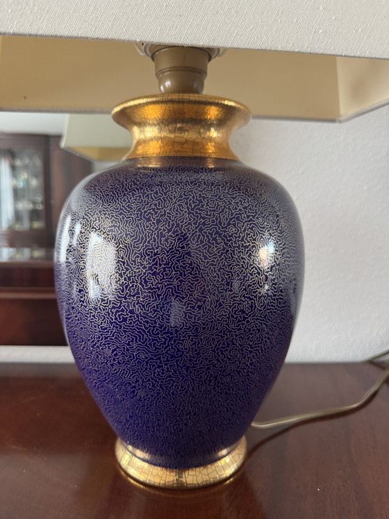 2 Le Dauphin Table Lamps - Good Condition – Ceramic, Textile (photo 4 of 5)