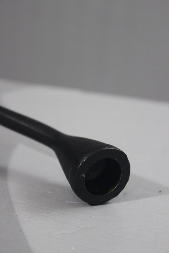 Image 1 of Candeliere vintage a due luci, design organico scandinavo, alluminio pressofuso, XX secolo