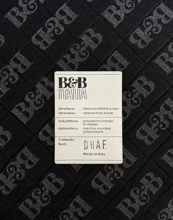 Image 1 of B&B Italia Michel Divano di marca in pelle nera Classico