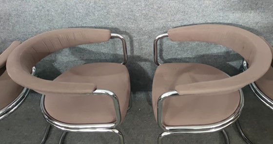 Image 1 of 4 CHAIRS MID - CENTURY MODERN DESIGN KITCHEN CHAIR CHAIR DANISH 60s VINTAGE RETRO 60s ARMCHAIR