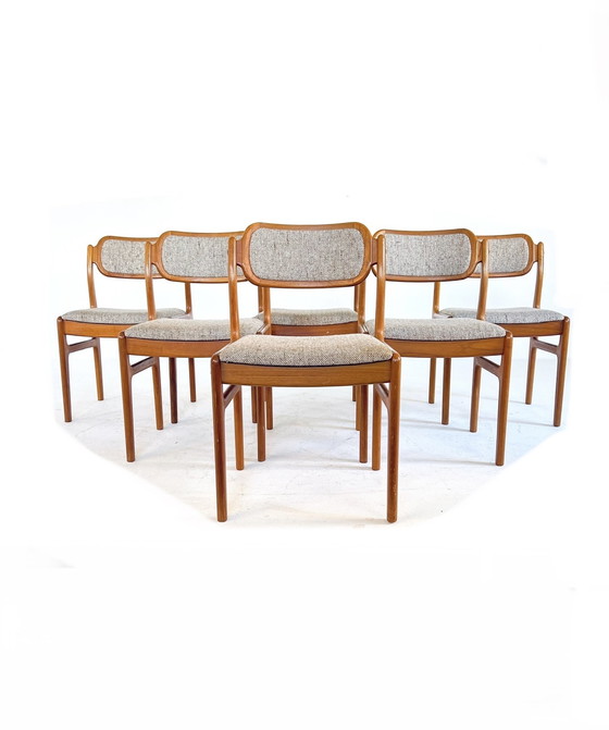Image 1 of 6x Dining chair Johannes Andersen, Uldum Møbelfabrik '60