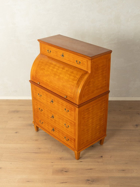 Biedermeier cylinder desk, circa 1840, cherrywood, Brown (photo 6 of 10)