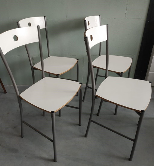 Vintage Design Rohrgestell Esszimmerstühle 1970er/80er Jahre