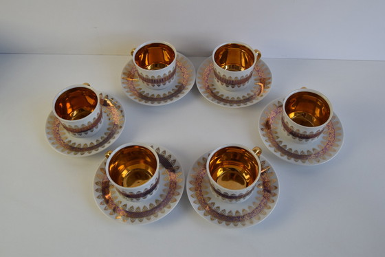 Image 1 of Juego de seis tazas y platillos de Epiag, 1950