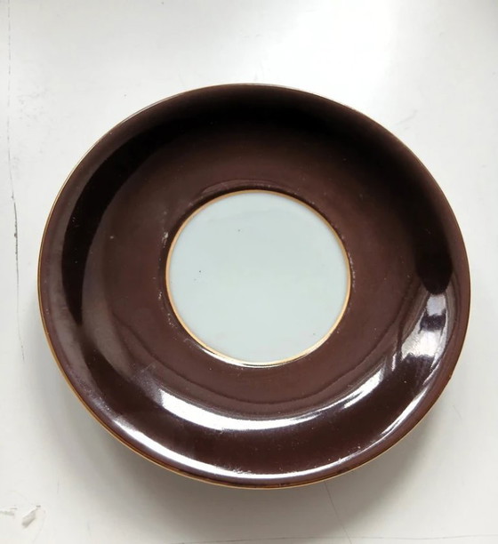 Ringers' Coffee/Cocoa Cup and Saucer - Bavaria Crockery 1950-1970, Gold, Porcelain, Brown (photo 7 of 7)