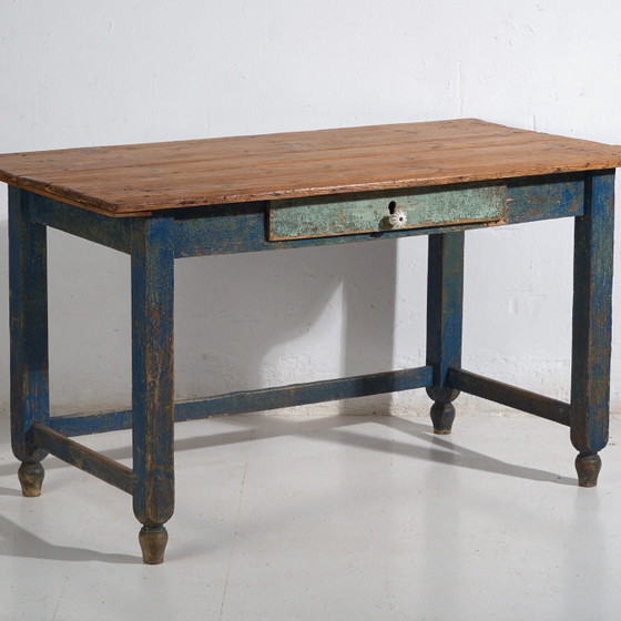 Rustic pine work table – Central Europe, circa 1900 – Desk (photo 4 of 40)