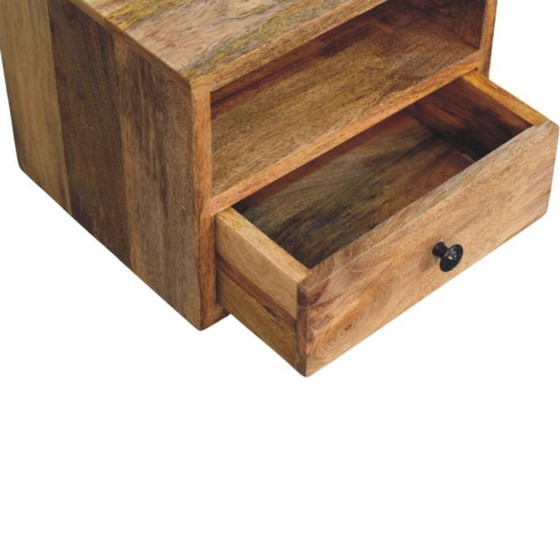 Solis Wall-Mounted Nightstand with Drawer (Oak Finish) – Artisan, Wood (photo 8 of 10)