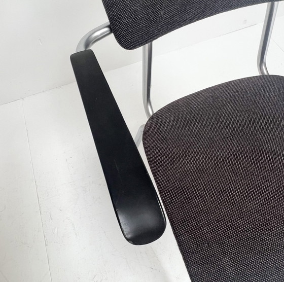 Image 1 of Ensemble de quatre chaises Gispen 115 d'origine hollandaise, 1960