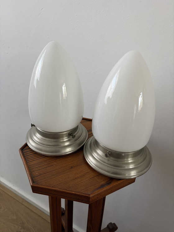 Image 1 of Lampes de plafond vintage Art Déco, lot de 2