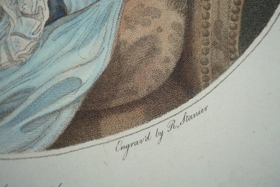Image 1 of Woman Reading - Antique framed engraving by R. Stanier after Francis Wheatley