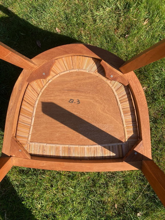 Image 1 of teakhouten stoel