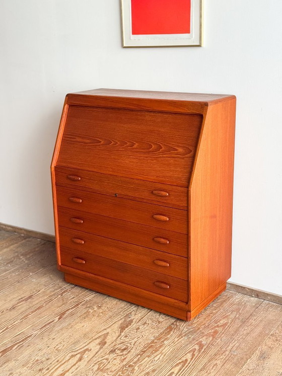Image 1 of Mid Century Teak Secretary desk 1960s by Dyrlund