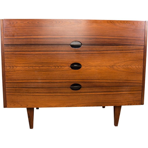 Vintage Rio Palisander Frisiertisch von Joseph André Motte für Charron, Frankreich 1960