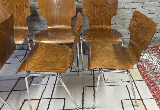 Image 1 of 6 vintage Scandinavische designstoelen uit de jaren 70