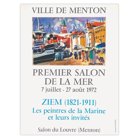 Image 1 of François DESNOYER Expo 72 - First Maritime Exhibition - Menton poster 1972