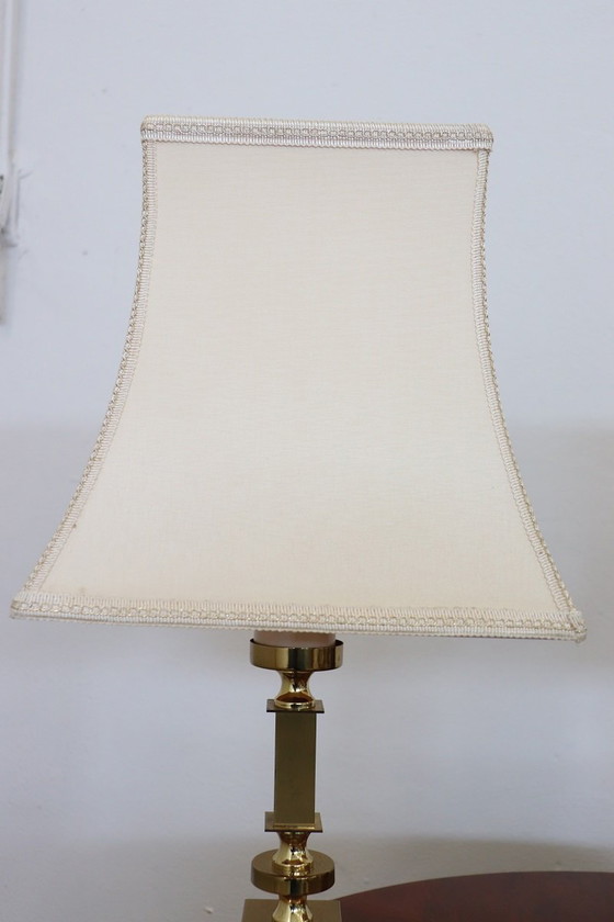 Image 1 of Golden Bedside Table Lamps, Italy 1970s, Set of 2