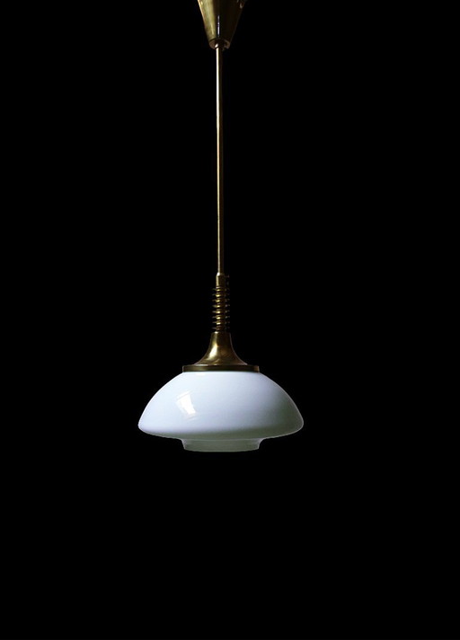 Elégant pendentif en opaline bleu clair des années 1970 - Czech Vintage Gem