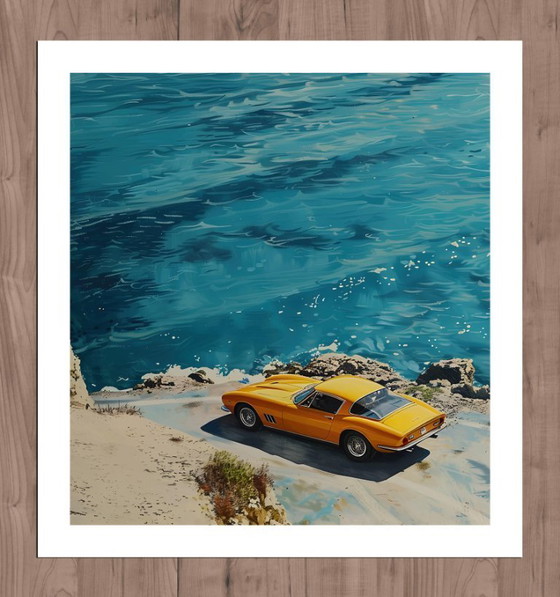 Image 1 of Alberto RICARDO - Auto en la playa - Lienzo de artista